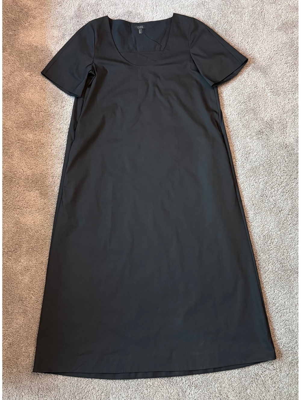COS Long Black Utility Dress Size 12- NWOT